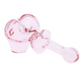 Lovely Hearts Glass Hand Pipe - 4" - Discreet Smoker